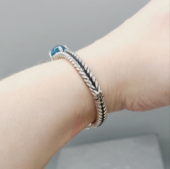 David Yurman Chatelaine Blue Topaz Diamond Bracelet - Picture 11 of 12